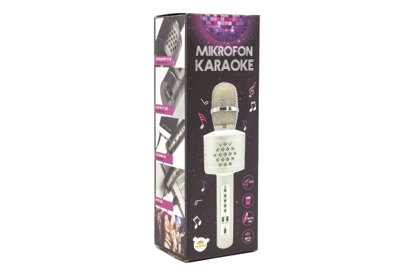 Microfon karaoke Bluetooth argintiu – Argintiu