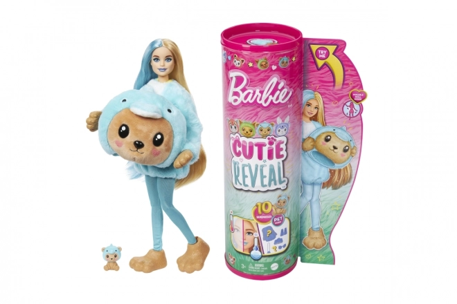 Barbie Cutie Reveal păpușa cu costum ursuleț