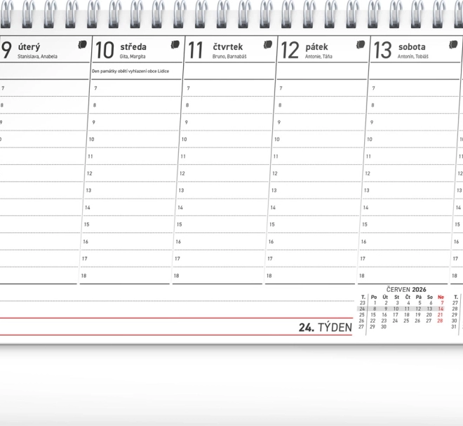 Calendar de birou planificativ 2026