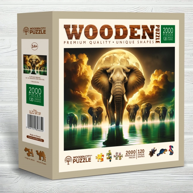 Puzzle de lemn Visuri de Elefant 2000 de piese