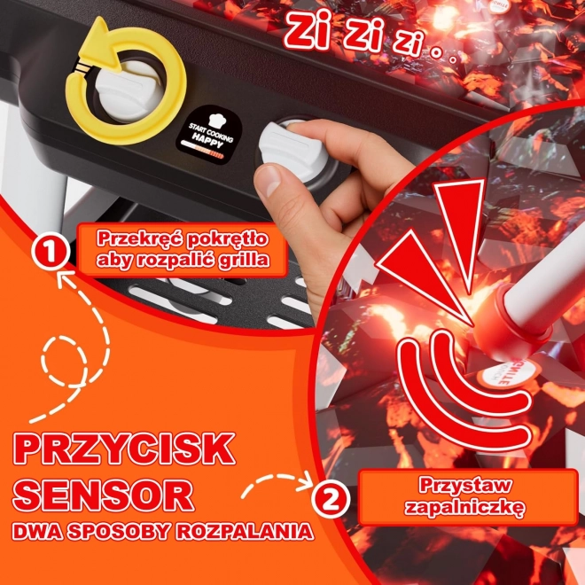 Grătar de Jucărie pentru Barbecue cu LED-uri, set de 31 de piese Woopie