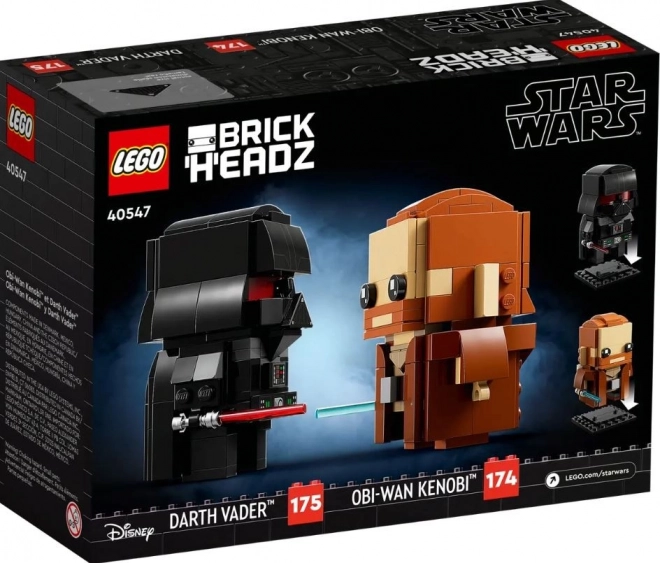 Figurine LEGO BrickHeadz Obi-Wan Kenobi și Darth Vader