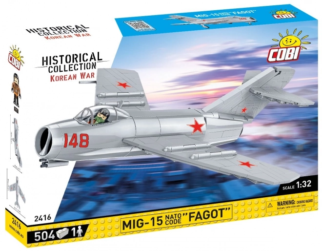 Model din construcții avion MiG-15 Fagot