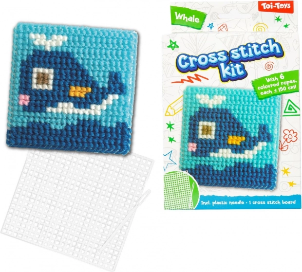Set de broderie cu puncte în cruce, mix de tipuri în cutie