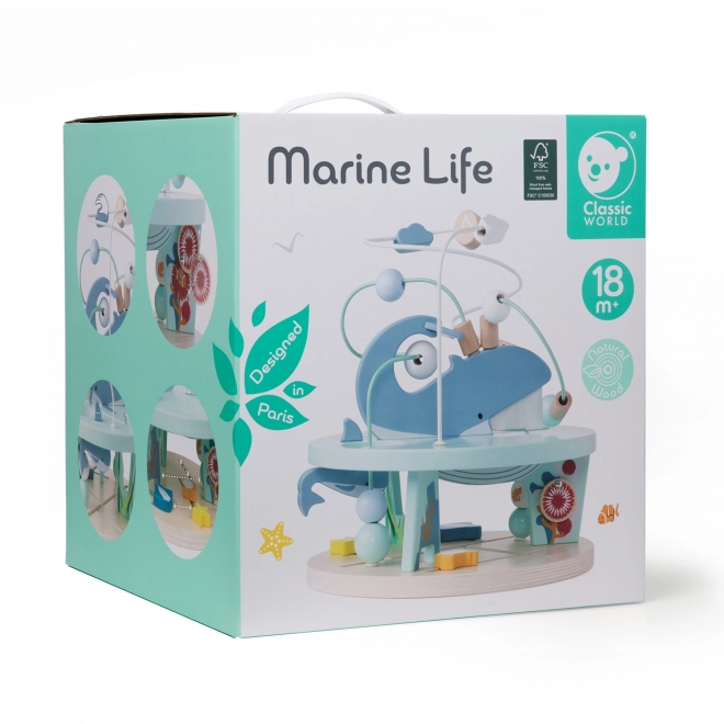 Jucărie Labirint din Lemn Lumea Marină pentru copii de la 18 luni