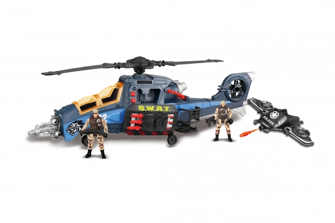 Elicopter cu figurine și efecte 60 cm