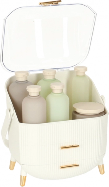 organizer cosmetic alb cu sertare