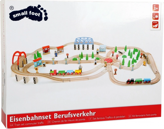 Set de Tren din Lemn Small Foot 140 Piese