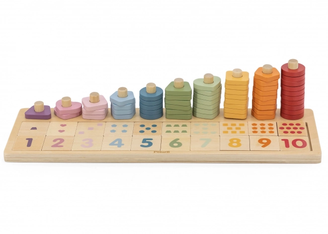 Abac din lemn și jucărie educativă Montessori de la PolarB