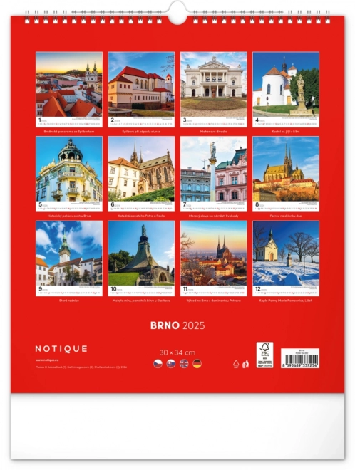 Calendar de perete Brno 2025