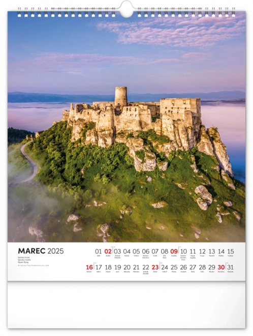 Calendar de perete monumentele Slovaciei 2025