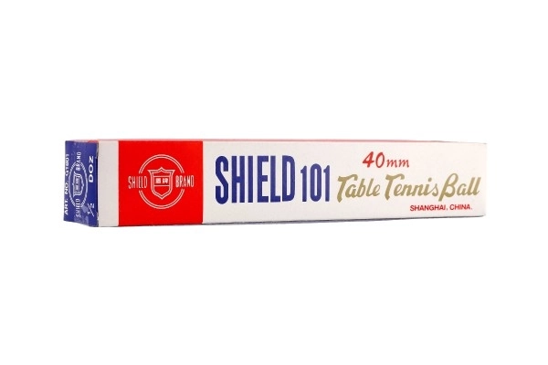 Mingi de tenis de masă fără sudură SHIELD 4cm albe 6 bucăți în cutie – Portocalii