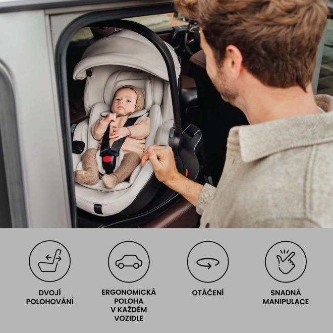 Scaun auto pentru copii comod și sigur Baby-Safe Pro, Soft Taupe