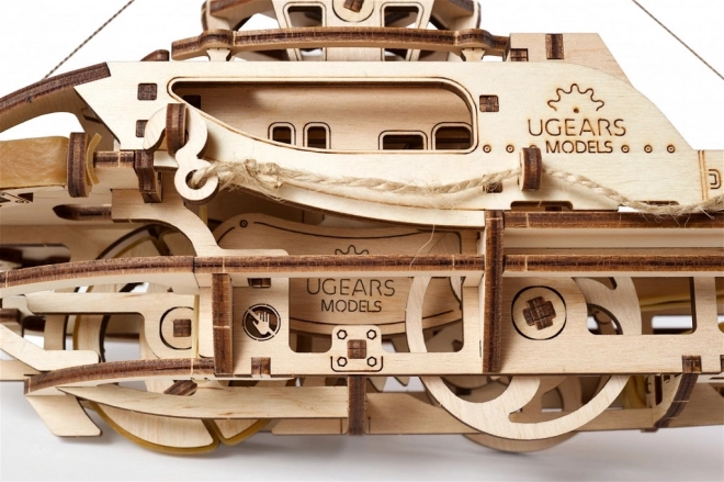 Puzzle mecanic din lemn remorcher Ugears