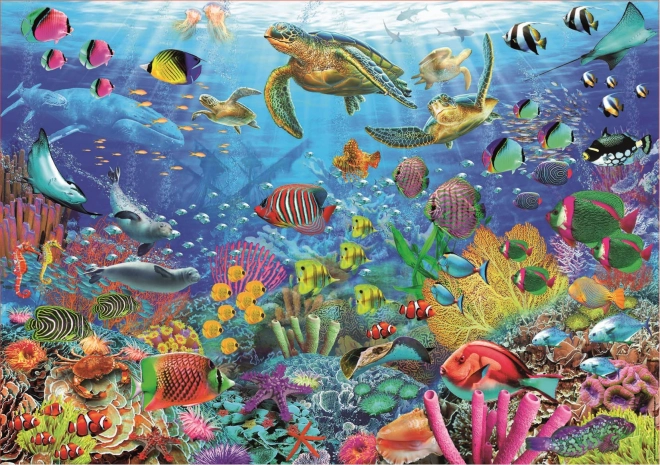 Puzzle Educa Țestoase în fantezia tropicală 1000 piese