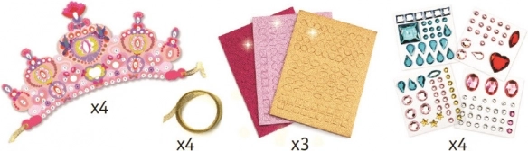 DJECO Coroane strălucitoare pentru prințese set DIY