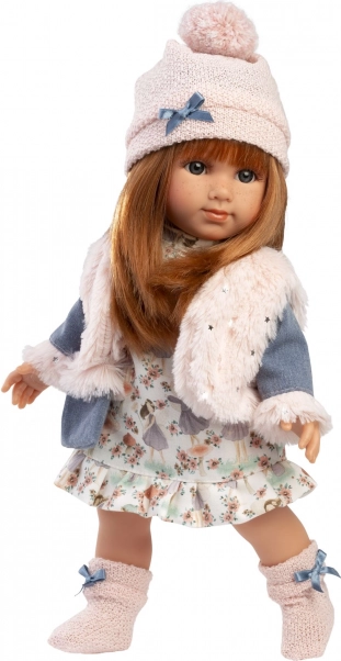 Păpușă realistă cu corp textil moale 35 cm Llorens NICOLE