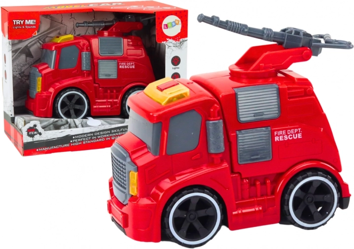 Tun de pompieri Truck Sunete Lumini Propulsie Roșu