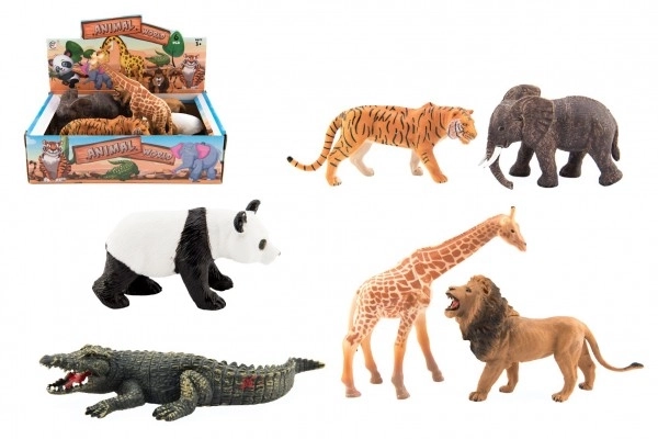 Animale safari din plastic 11-17cm set 6 bucăți