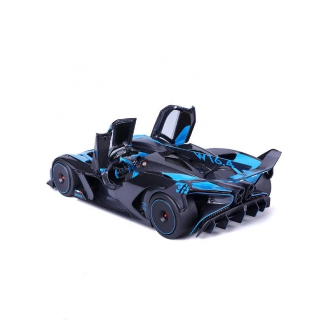 mașinuță Bburago Bugatti Bolide scară 1:18 albastră/neagră