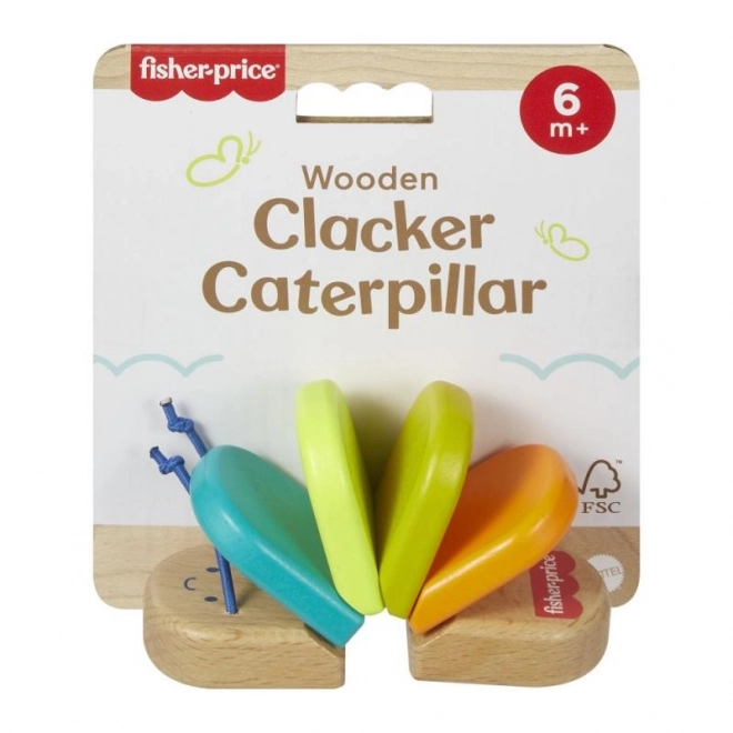 Jucărie senzorială omidă de lemn Fisher-Price