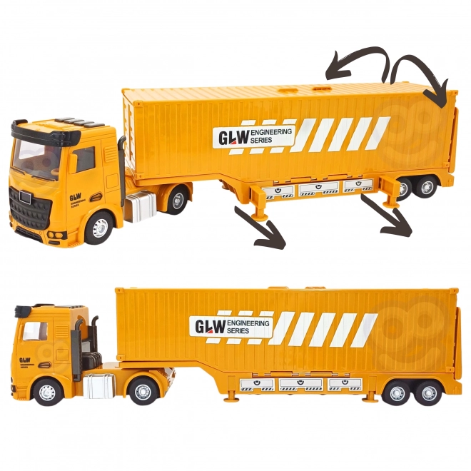 Camion mare de construcții 6 în 1 cu macara și accesorii Woopie