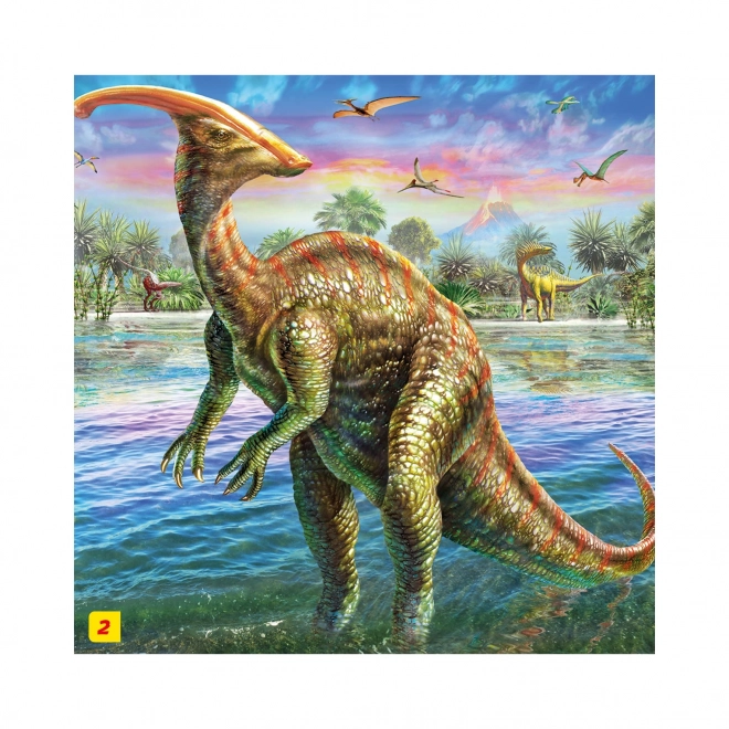 Puzzle cu figurină dinozaur: Tyrannosaurus Rex - 60 piese