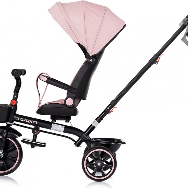 Tricicleta Chipolino cu acoperiș Max Sport 2 în 1 roz