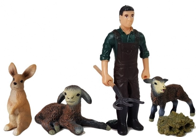 Set figurine Fermă: Animale domestice și fermier