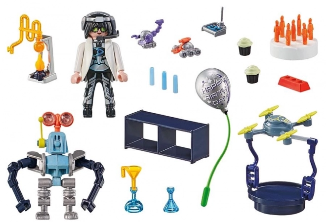 Set cadou cu oameni de știință și roboți Playmobil