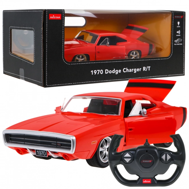 mașină teleghidată Dodge Charger R/T roșu scară 1:16 RASTAR