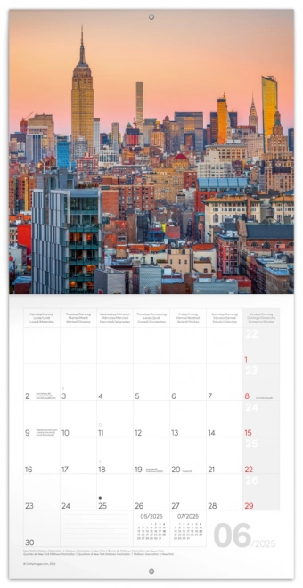 Calendar de notițe New York 2025