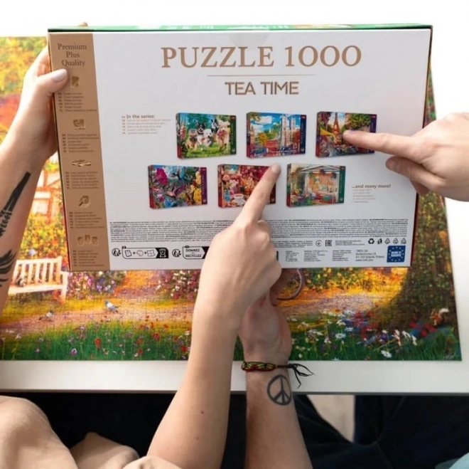 puzzle 1000 de piese - premium plus - tea time - gară feroviară