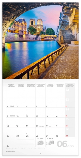 Calendar de perete 2025 Paris