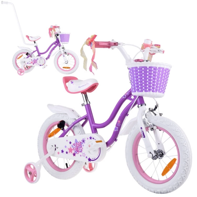 Bicicletă pentru fete Royalbaby Star Girl albastră – Violet