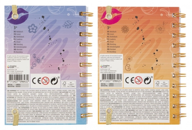 Bloc notes cu spirale Besties A6, 60 foi