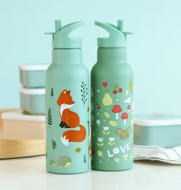 A Little Lovely Company Sticlă de băut din oțel inoxidabil 500 ml – Prieteni din pădure