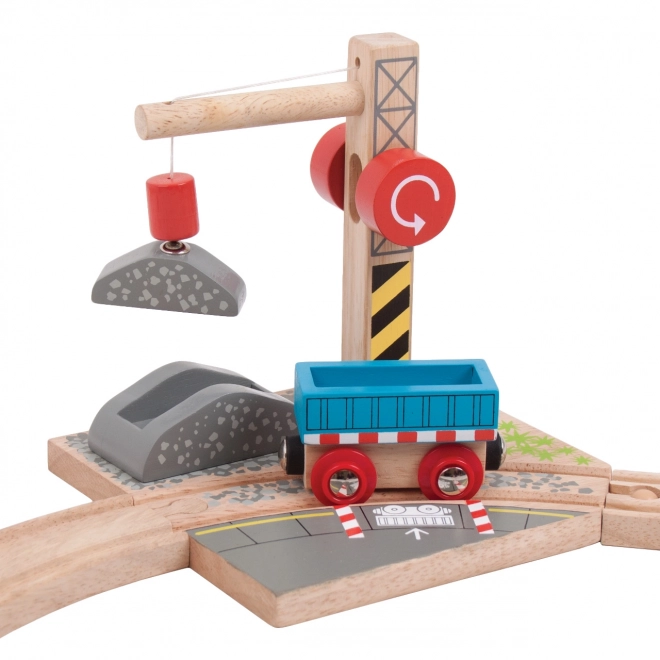 Jeřáb cu balast Bigjigs Rail