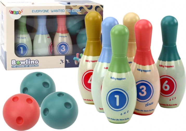 Arcadă set bowling 6 bucăți colorat