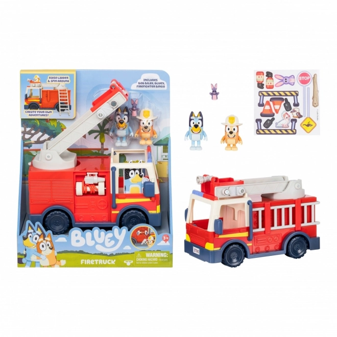 Set figurine Bluey Mașină de pompieri
