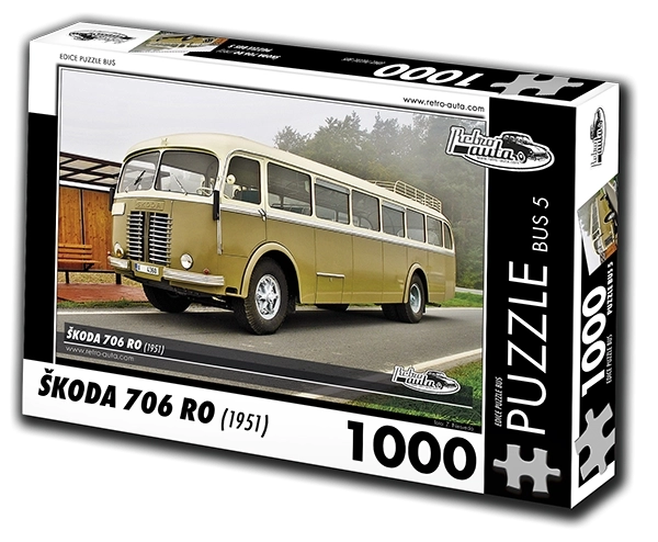 Puzzle vintage autobuz Skoda 706 (1951) 1000 piese