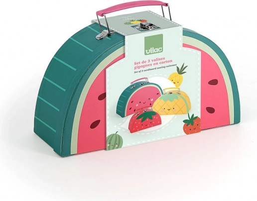 Vilac Set de 3 Geamantane cu Motive de Fructe