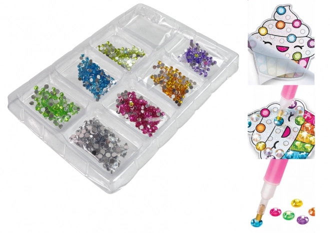 Set creativ broderie cu diamante Lipire etichete dulciuri