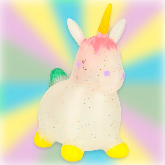 Jucărie săltăreață pentru copii cu pompă - Unicorn din cauciuc