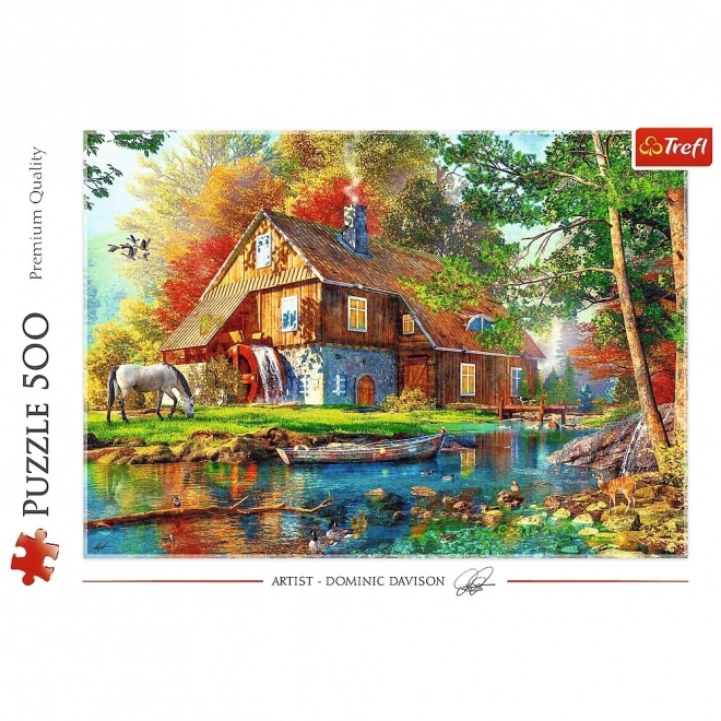 Puzzle Casa de Vis lângă Râu 500 piese