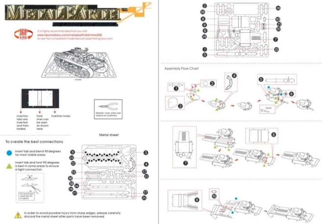 Puzzle 3D Metal Earth Tanc Či-ha