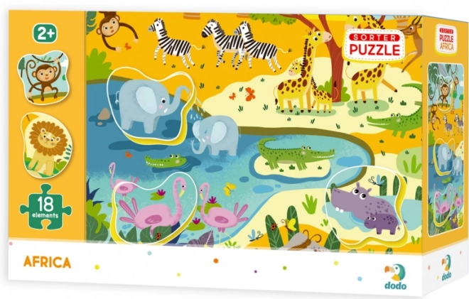 Puzzle educativ cu animale safari DODO