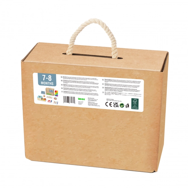Cutie senzorială Tooky Toy Montessori 6 în 1 pentru bebeluși
