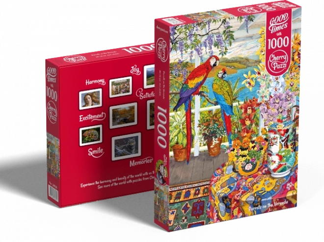 Puzzle Papagali pe verandă 1000 piese