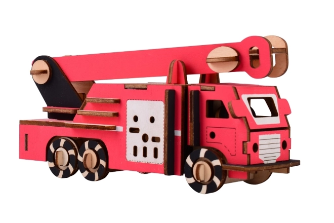 Puzzle 3D din lemn camion de pompieri